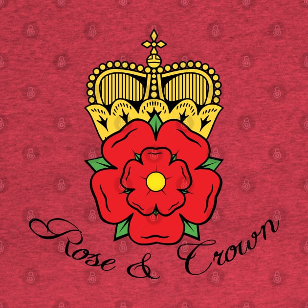 Colourful Rose and Crown by tribbledesign